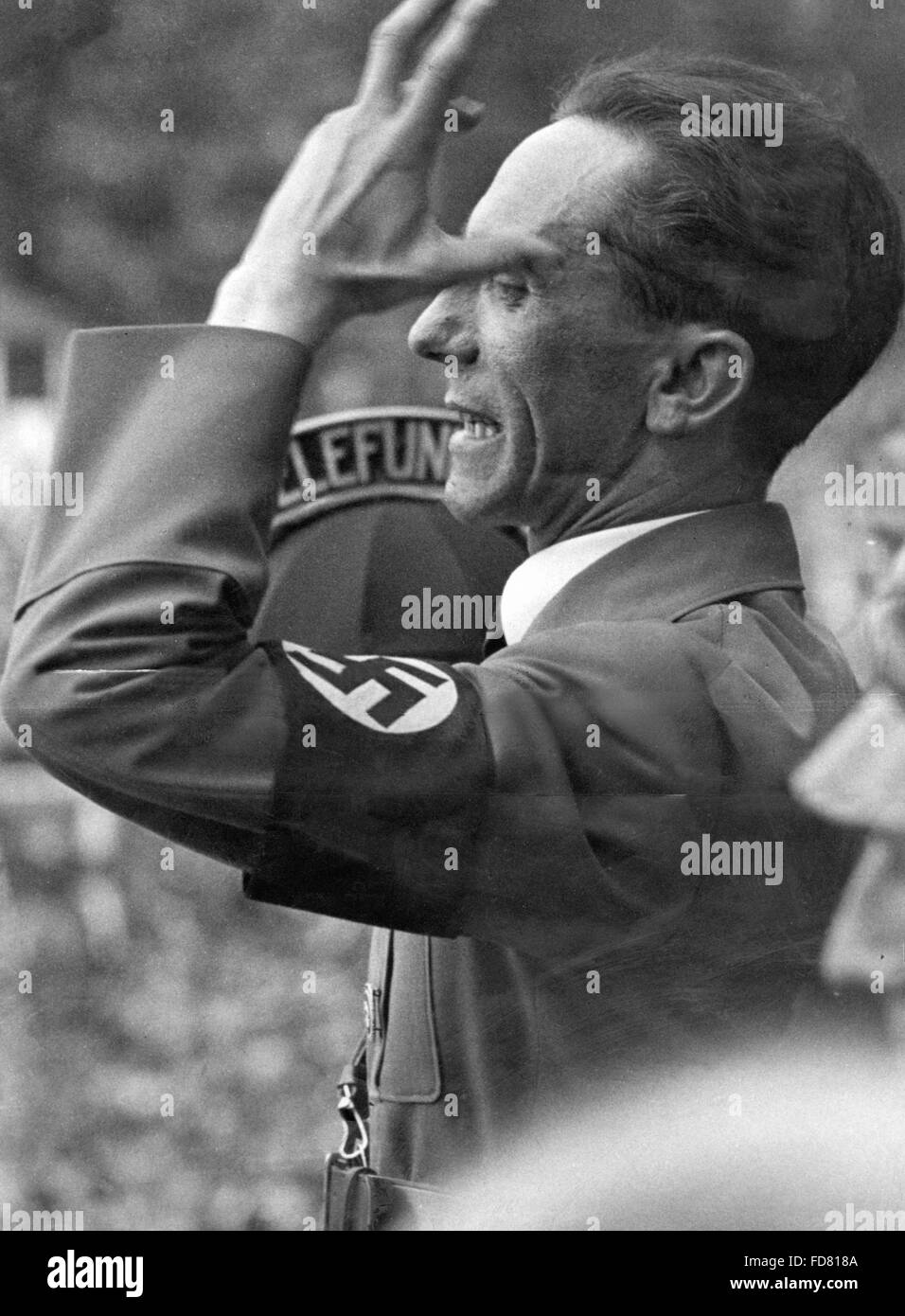 Joseph Goebbels during a speech, 1934 Stock Photo Alamy
