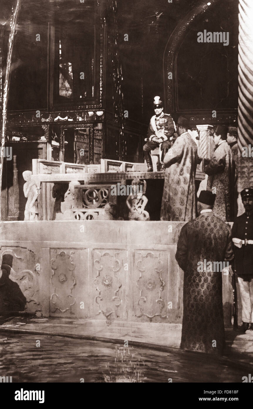 Newly crowned Reza Shah Pahlav, 1925 Stock Photo