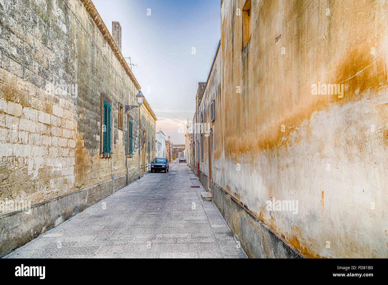 streets and walls of small fortified citadel of XVI century in Italy Stock Photo