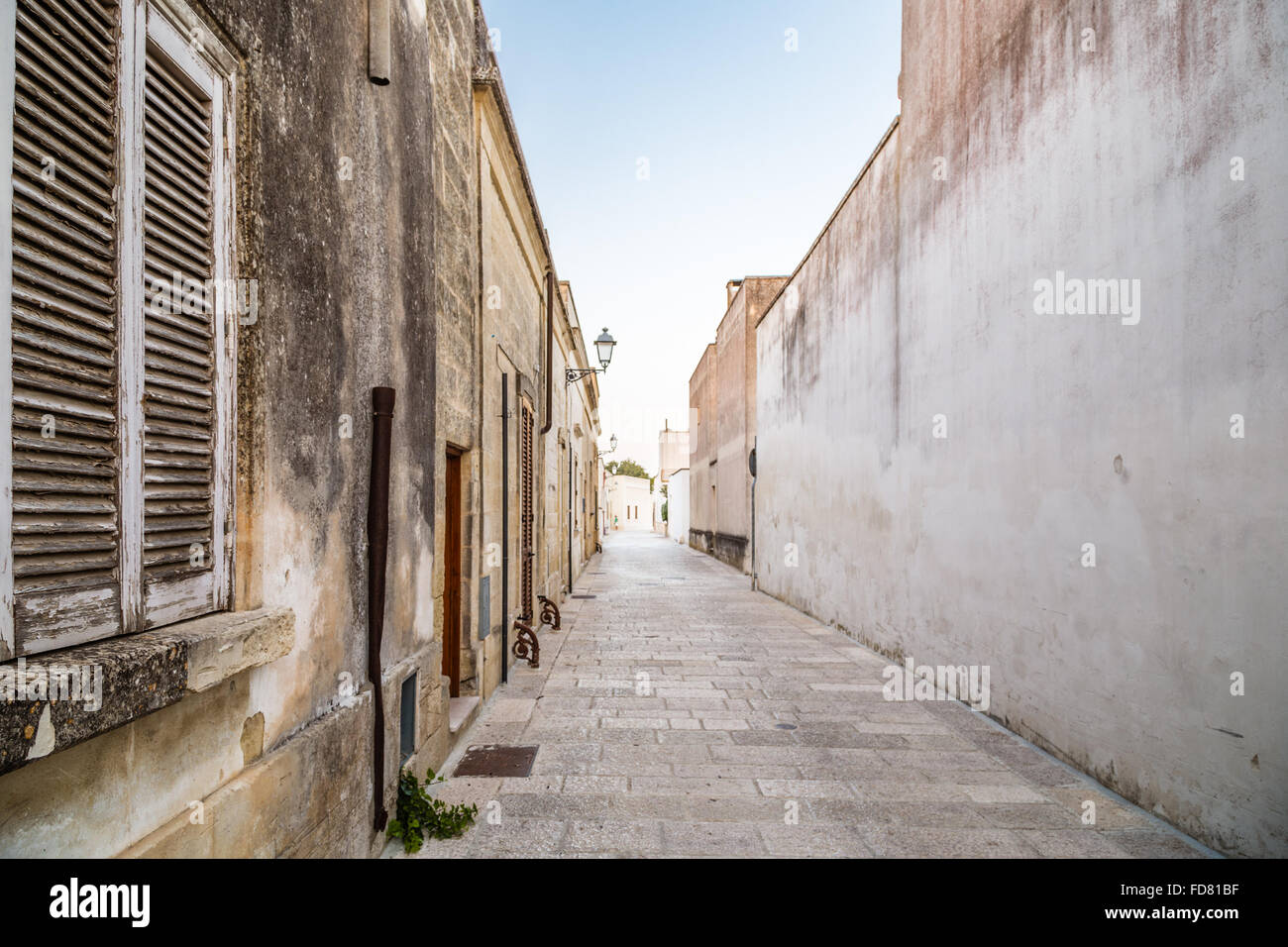 streets and walls of small fortified citadel of XVI century in Italy Stock Photo