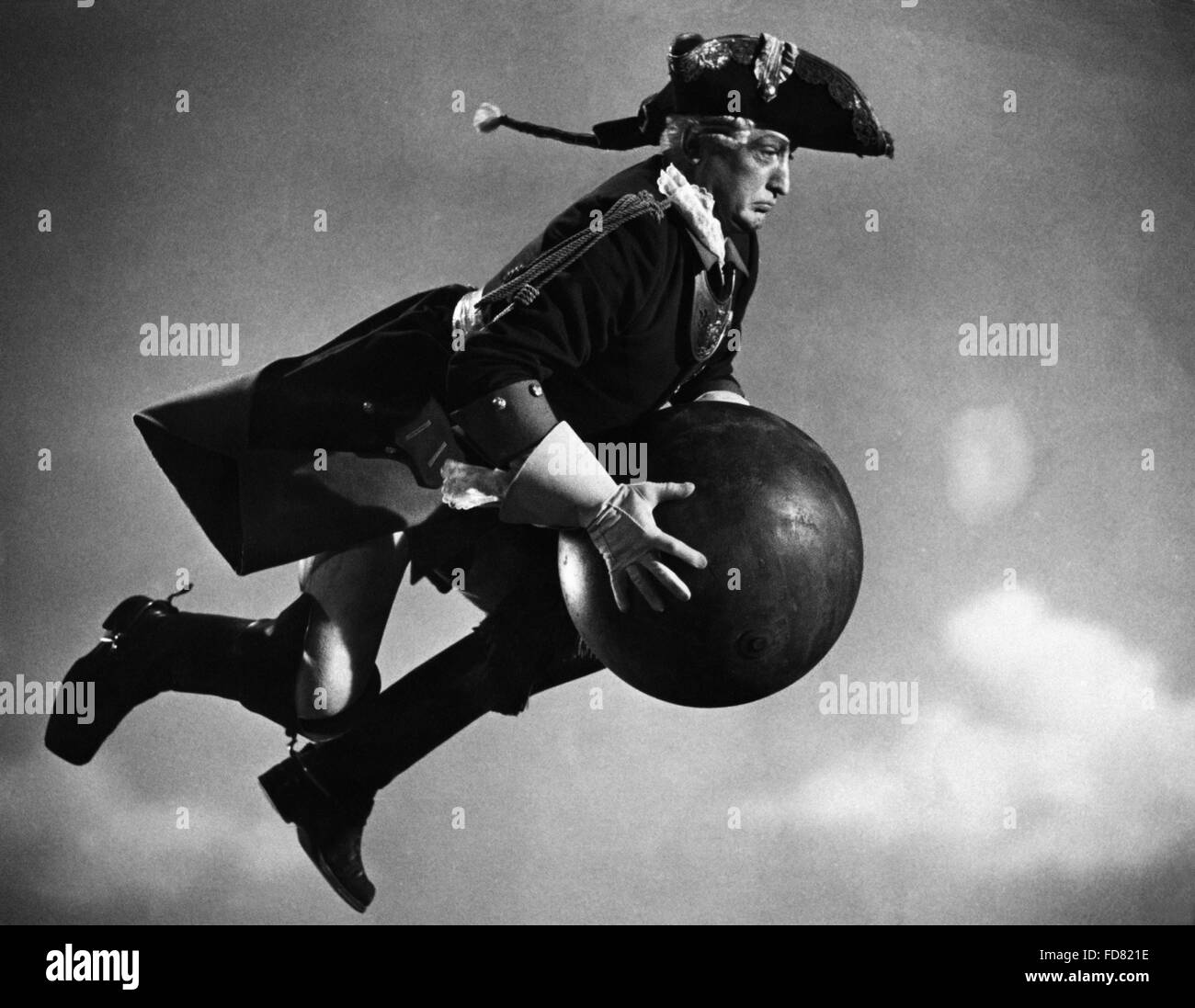 Hans Albers in the film The Adventures of Baron Munchausen, 1943 Stock