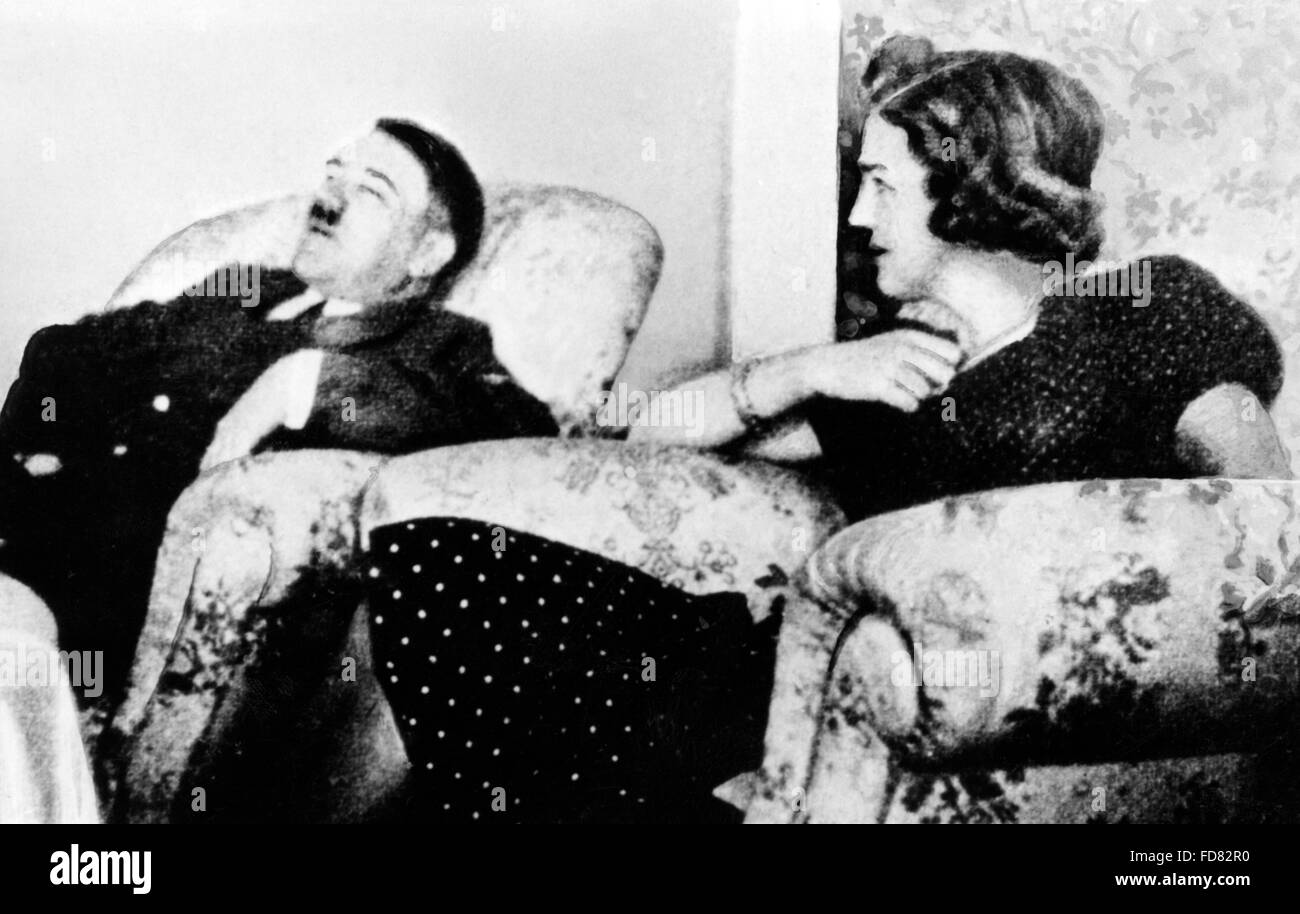 Adolf Hitler and Eva Braun, 1943 Stock Photo