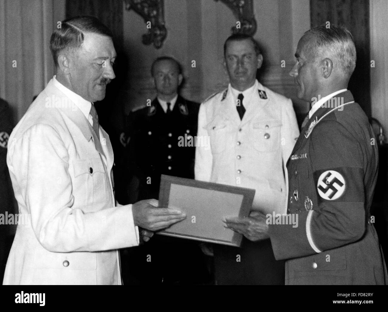 Adolf Hitler and Hans Tschammer von Osten, 1937 Stock Photo