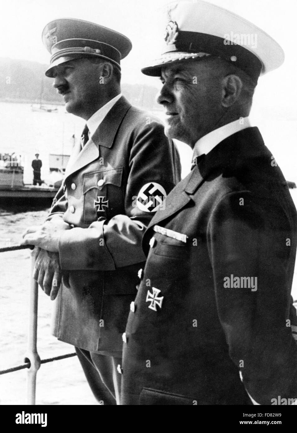 Adolf Hitler with Erich Raeder, 1939 Stock Photo