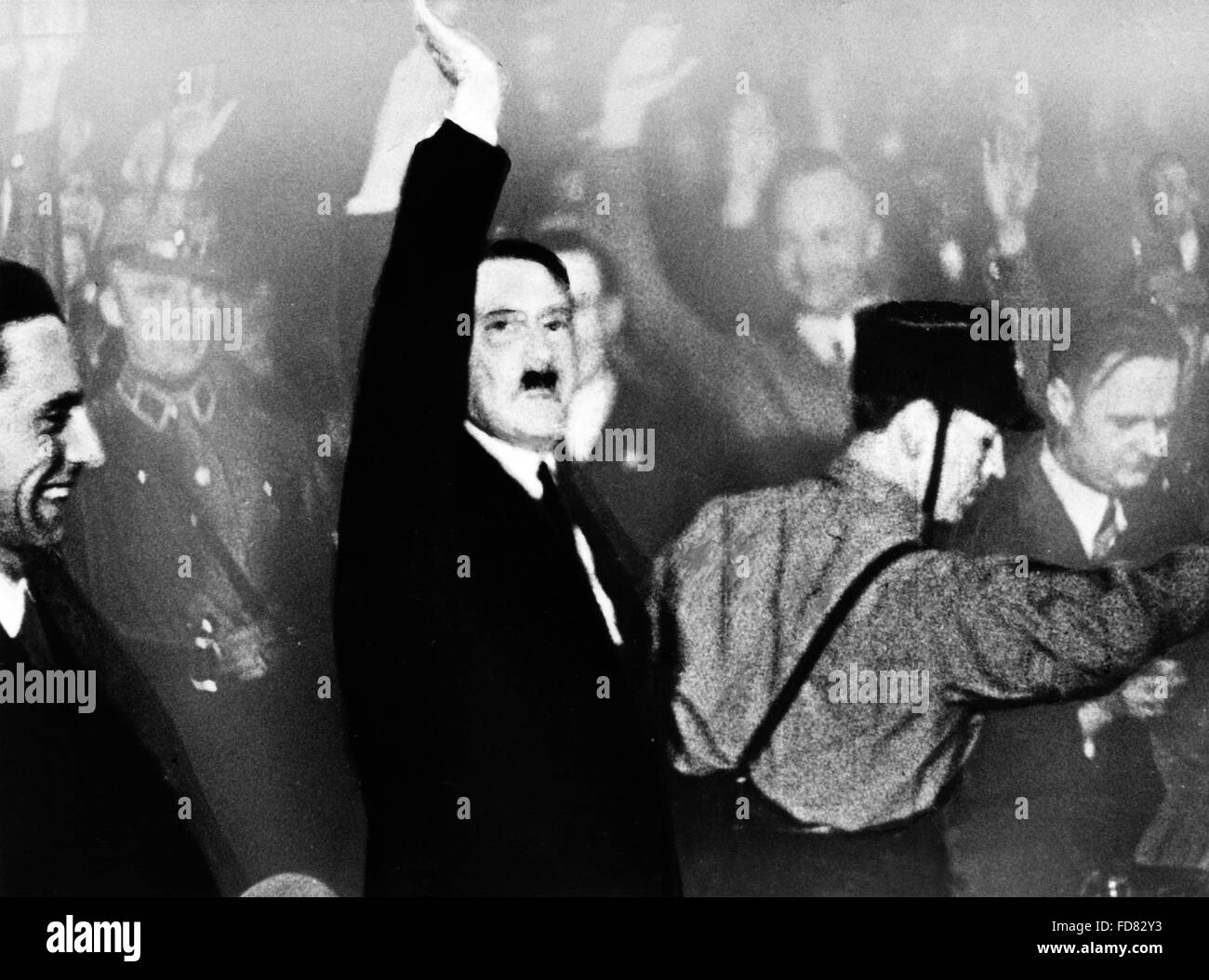 Adolf Hitler during an election campaign at the Berlin Sports Palace, 1932 Stock Photo