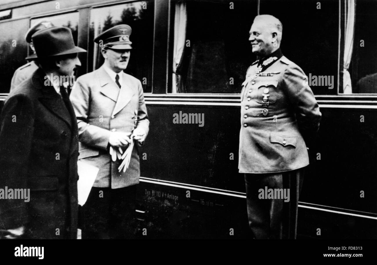 Adolf Hitler, Tsar Boris III and Wilhelm Keitel, 1941 Stock Photo