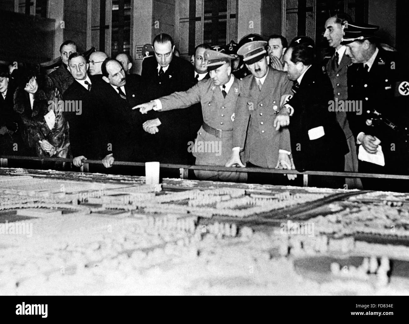 Adolf Hitler visits the IAMA, 1938 Stock Photo