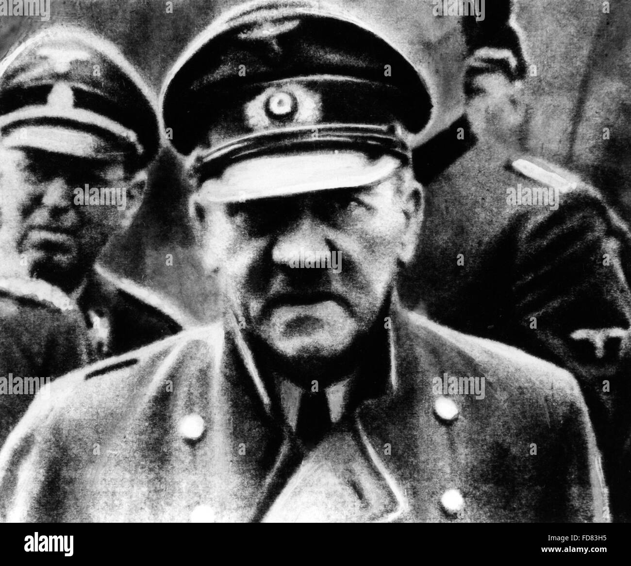 Portrait of Adolf Hitler, 1945 Stock Photo