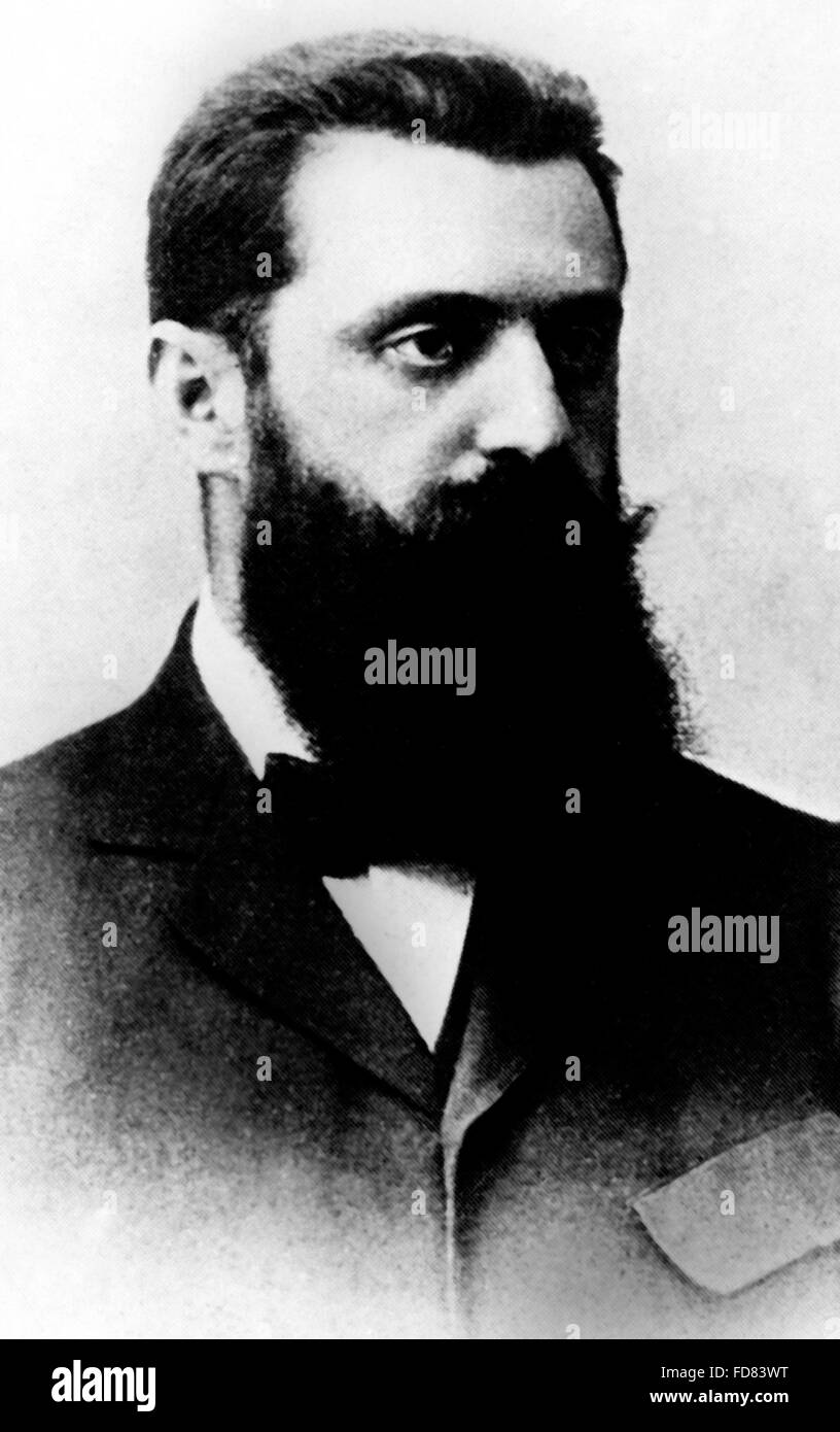 Portrait of Theodor Herzl, around 1900 Stock Photo