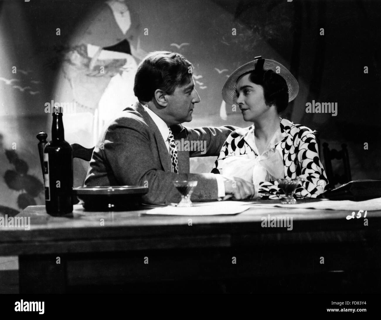 Sacha Guitry and Jacqueline Delubac, 1938 Stock Photo