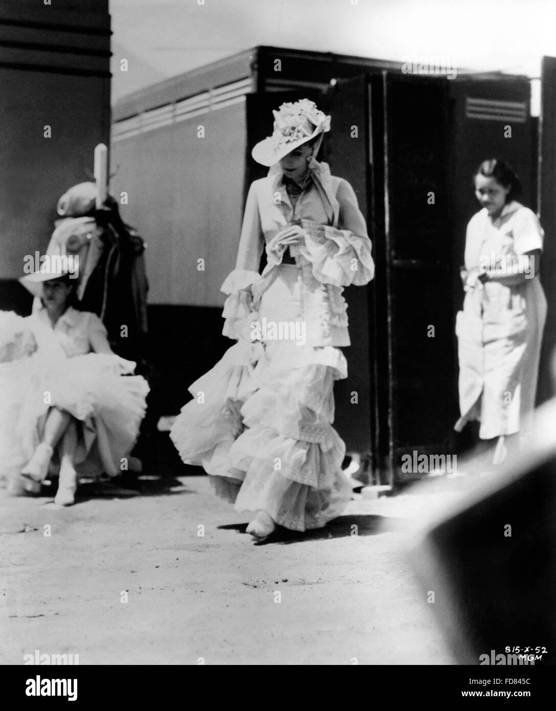 Greta Garbo at the shooting of 'Anna Karenina', 1935 Stock Photo