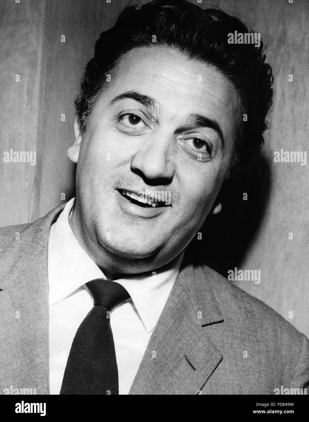 Portrait of Federico Fellini, 1940s Stock Photo