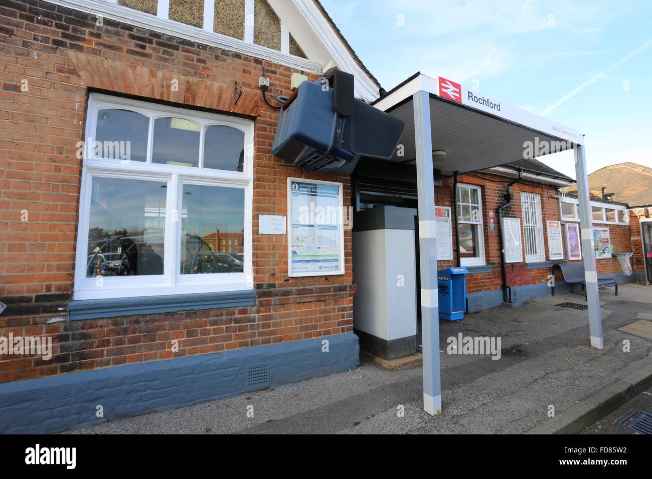 Rochford Train Station Essex exterior Network Rail AGA Abellio Greater Anglia Stock Photo