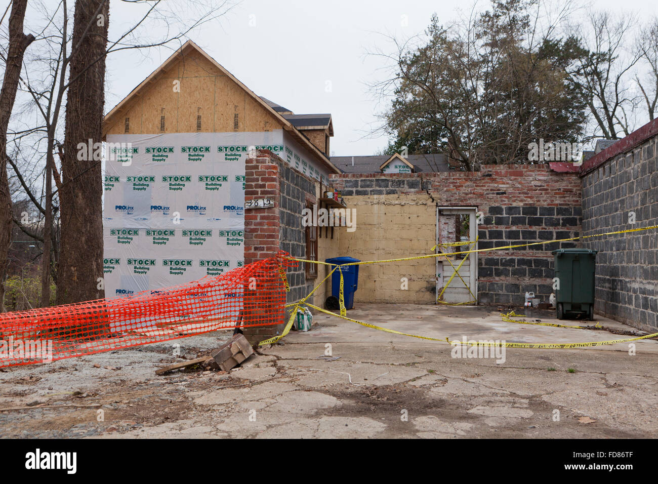 Old house under reconstruction - Maryland USA Stock Photo