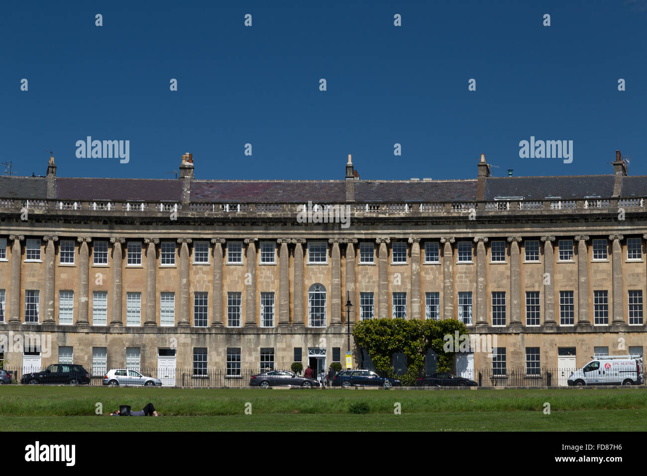 The Royal Crescent Hotel, The City of Bath, Roman World Heritage Site, Somerset, BANES, UK Stock Photo