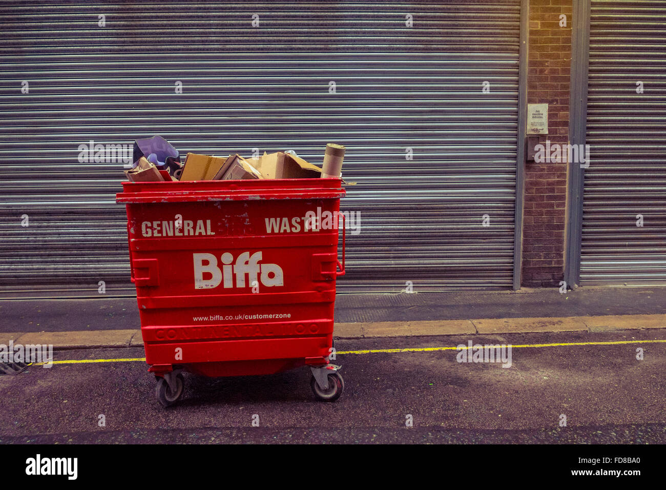 Biffa General Waste container in the streets of London Stock Photo