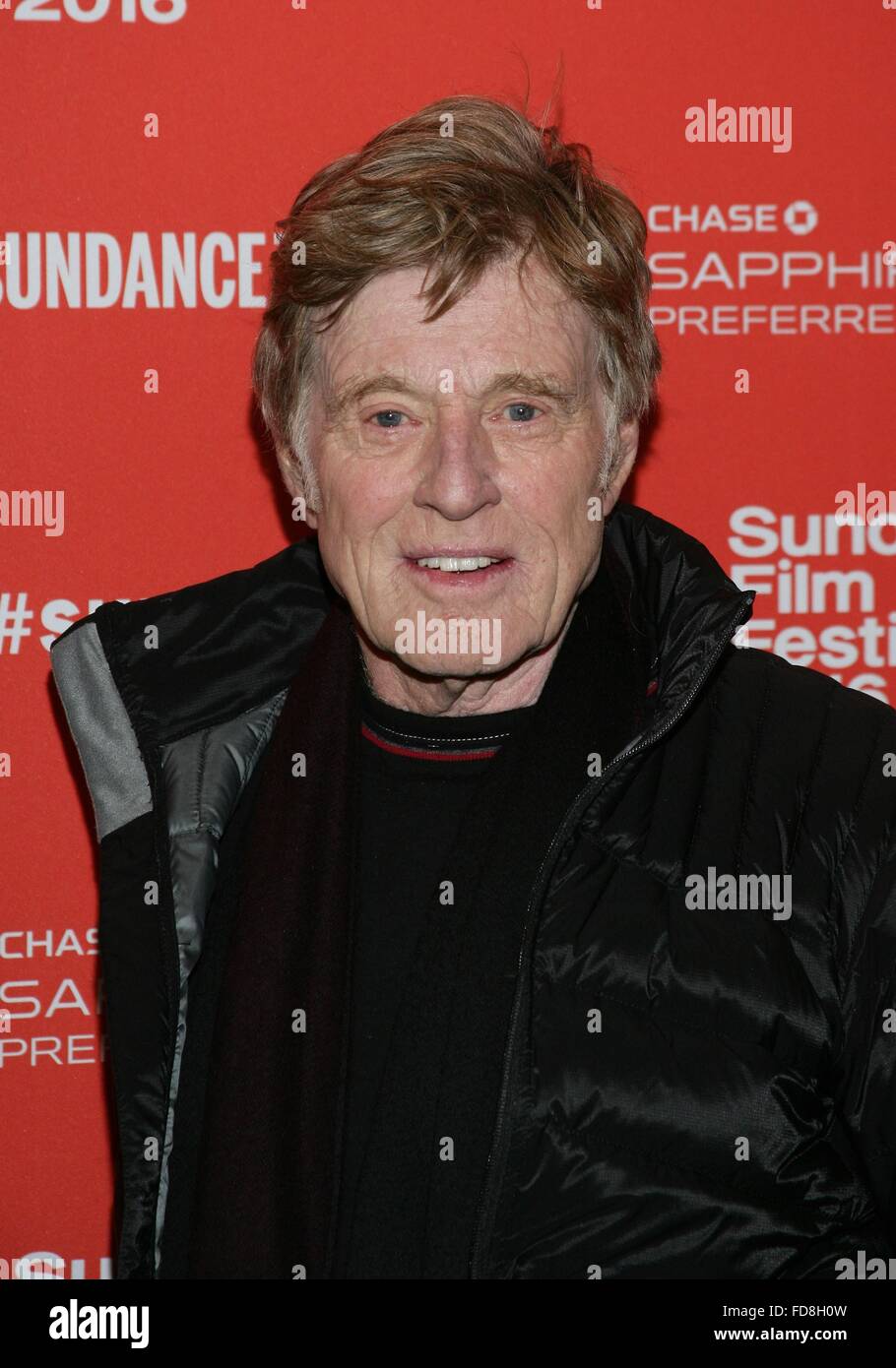 Park City, UT, USA. 28th Jan, 2016. Robert Redford at arrivals for AMERICAN EPIC Premiere at Sundance Film Festival 2016, The Eccles Center for the Performing Arts, Park City, UT January 28, 2016. Credit:  James Atoa/Everett Collection/Alamy Live News Stock Photo