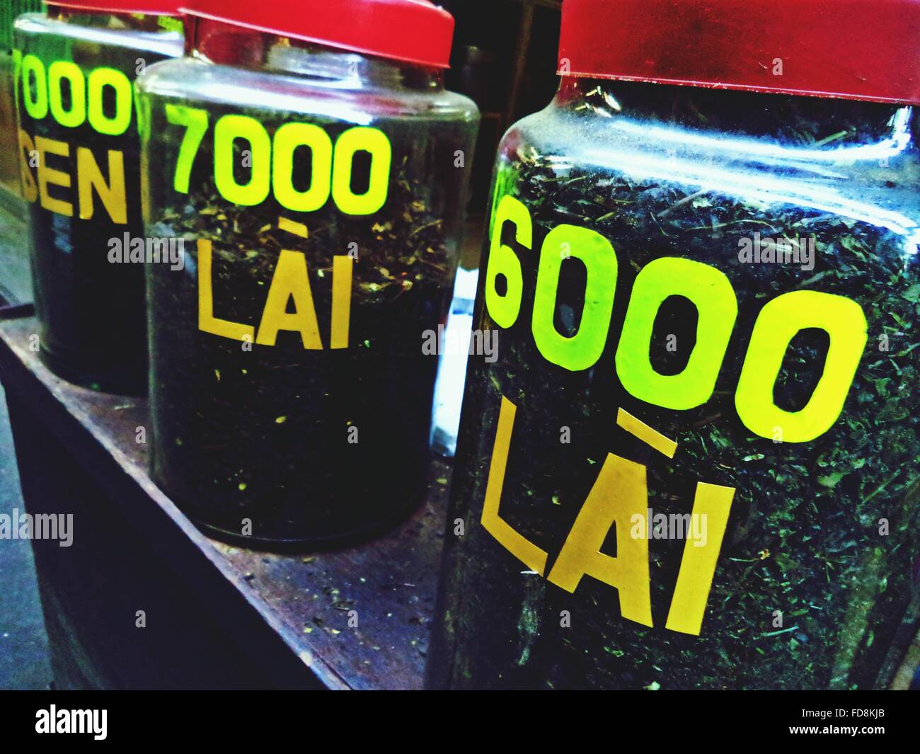 CloseUp Of Tea Leaves In Market Stall Stock Photo Alamy