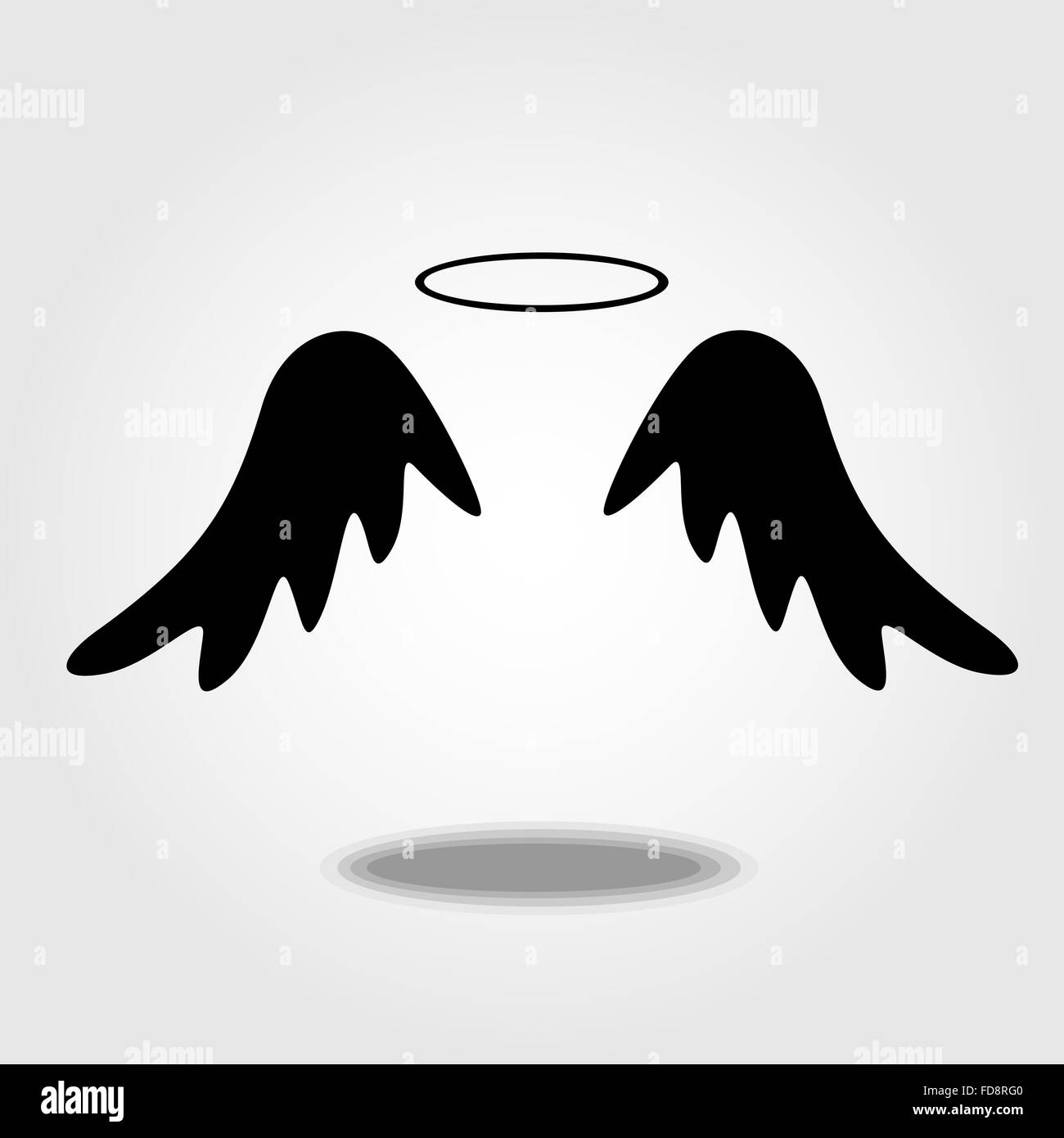wings angel icon Stock Photo