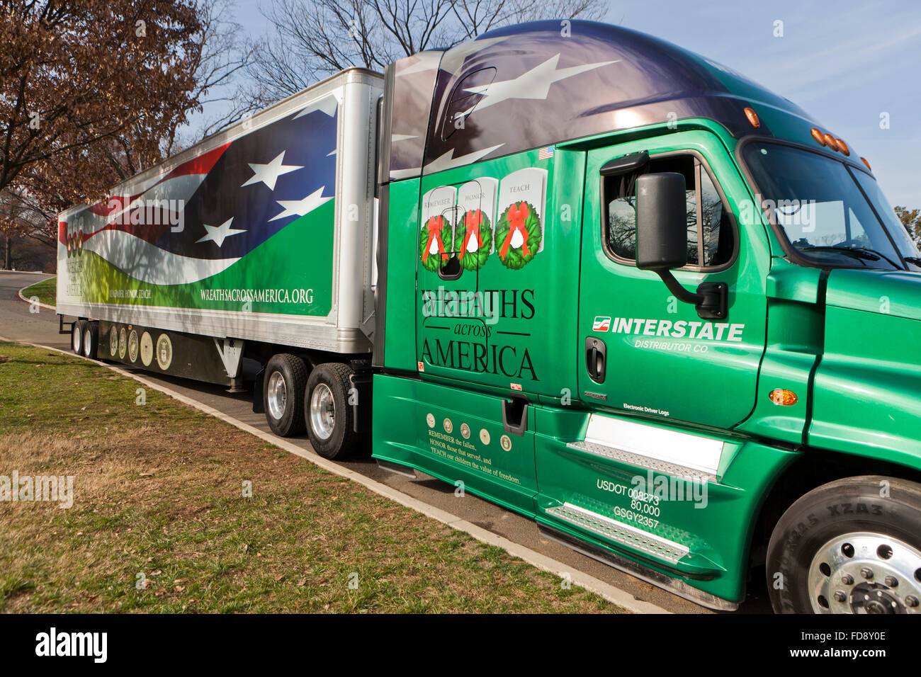 Wreaths Across America truck - Washington, DC USA Stock Photo