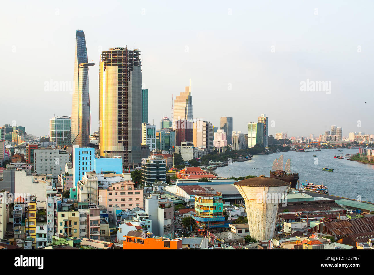 Panorama Of Ho Chi Minh City (Saigon) Vietnam. Stock Photo