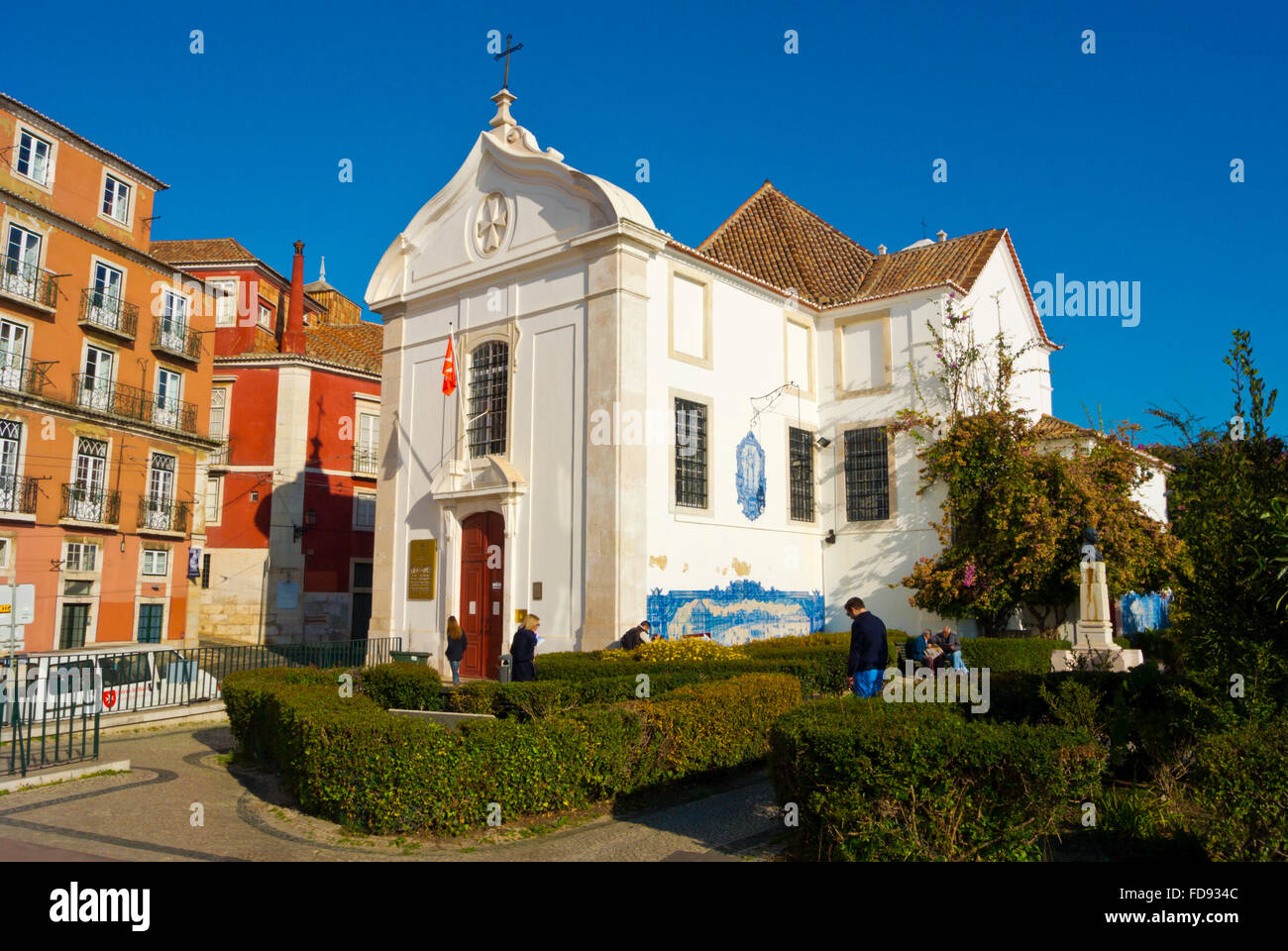 Igreja de Santa Luzia, Church of Santa Lucia, Jardim Julio de Castilho, Alfama, Lisbon, Portugal Stock Photo