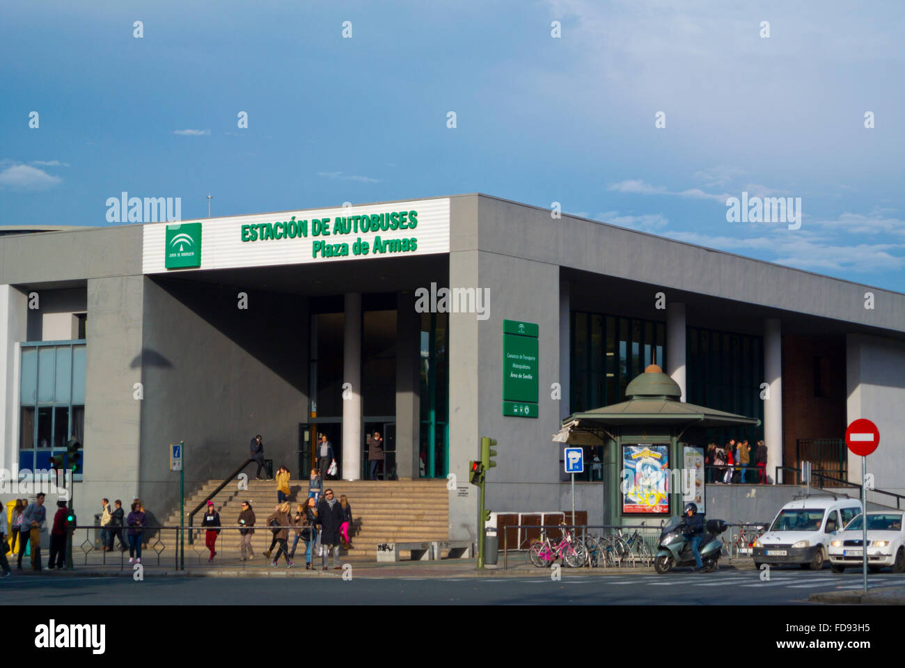 Estacion de Autobuses, Bus station, Plaza de Armas, Sevilla, Andalucia, Spain Stock Photo