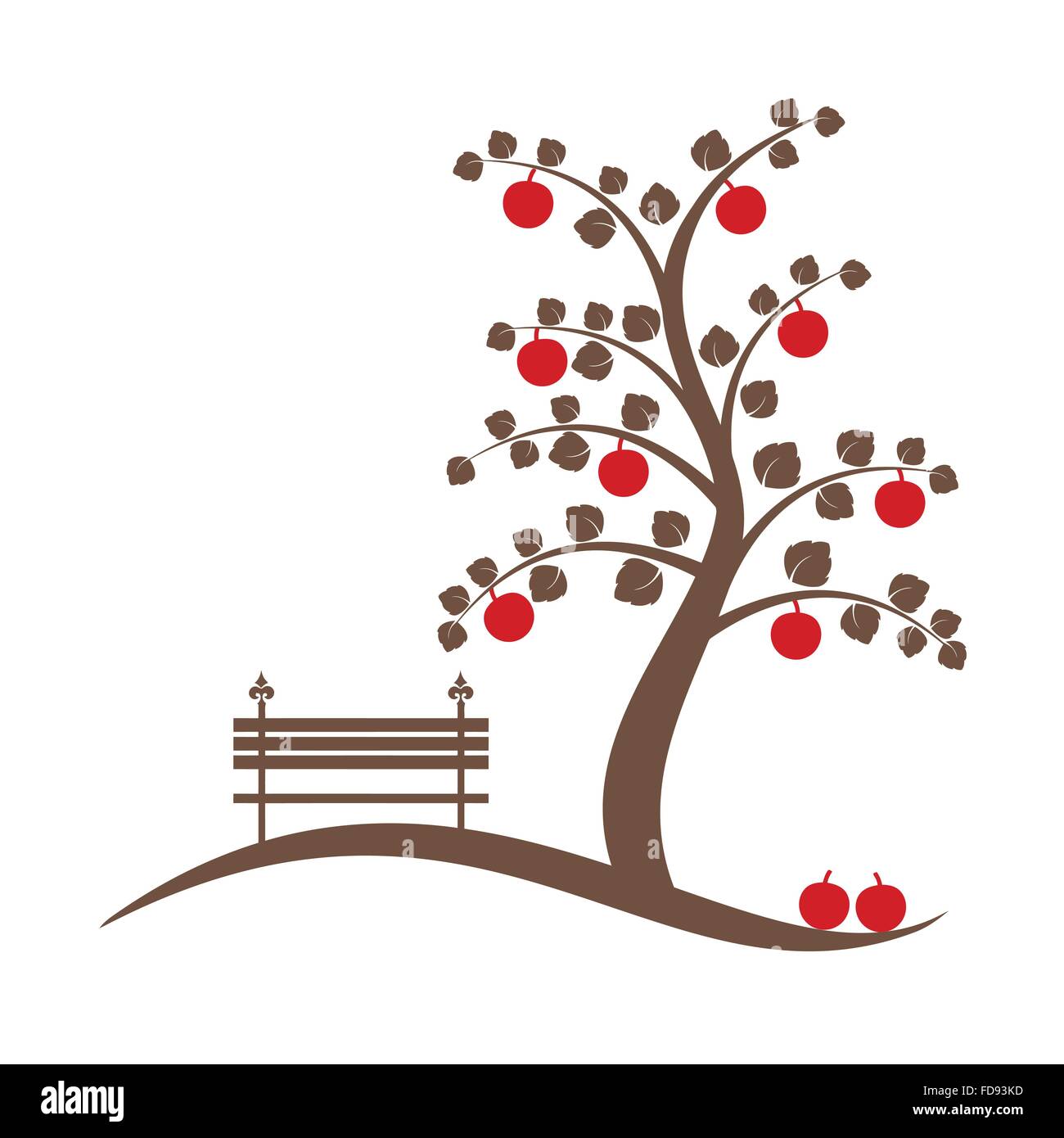 Apple tree spring summer autumn winter hi-res stock photography and ...