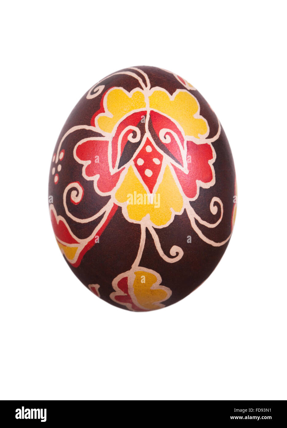 Easter egg with ornament, isolated on white background Stock Photo - Alamy