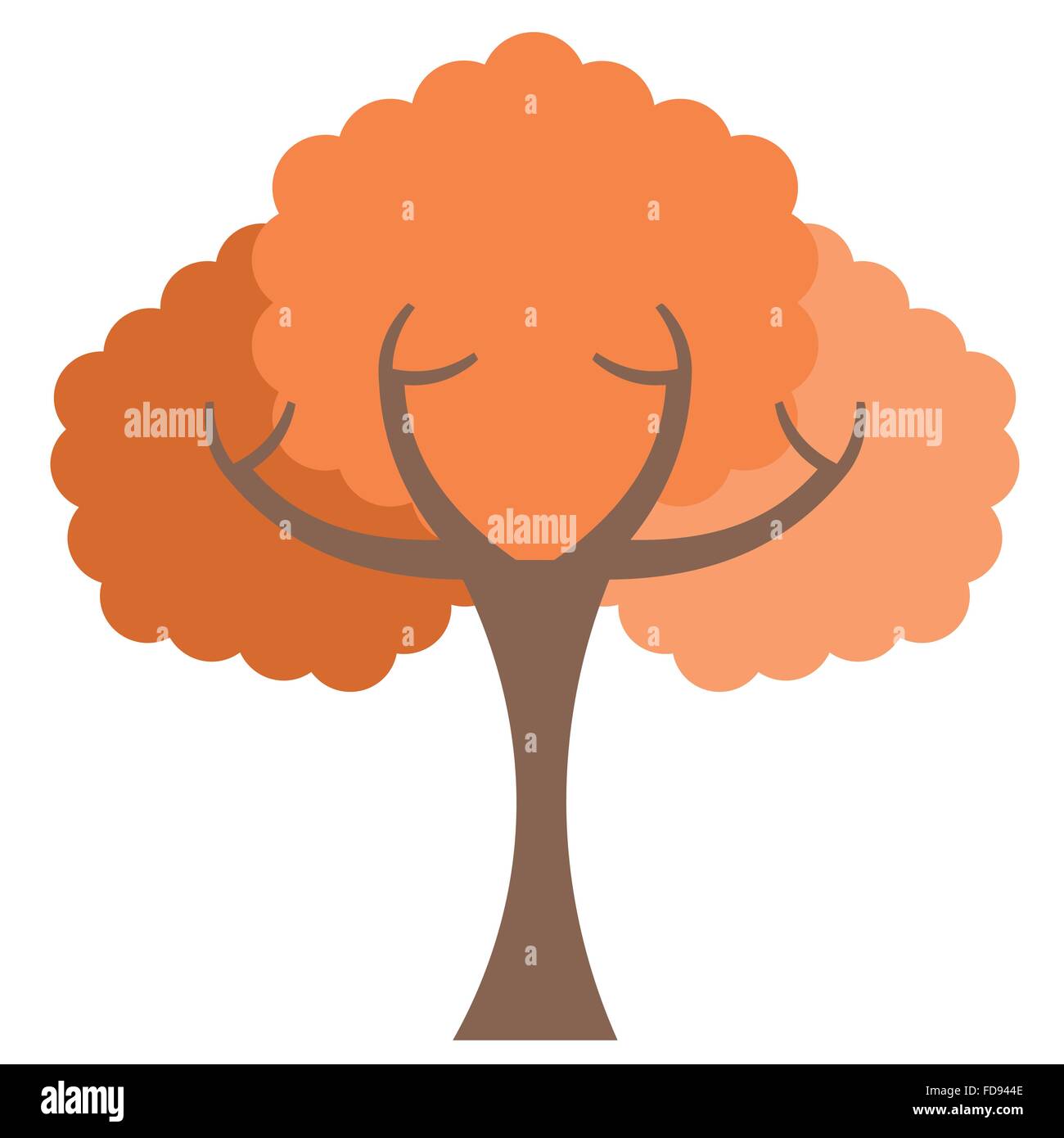 Yellow tree isolated on white background Stock Vector Image & Art Alamy