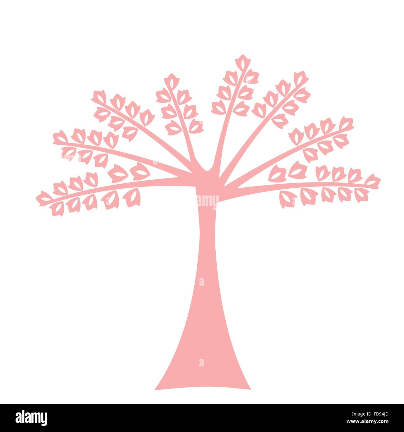 Art tree silhouette isolated on white background Stock Vector Image ...