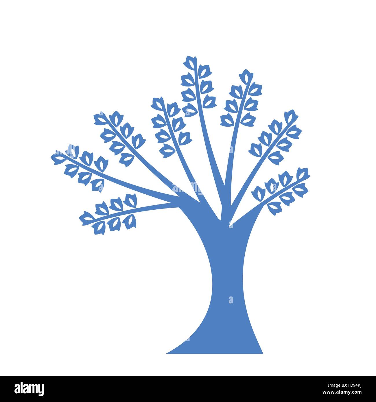 Art tree silhouette isolated on white background Stock Vector Image ...