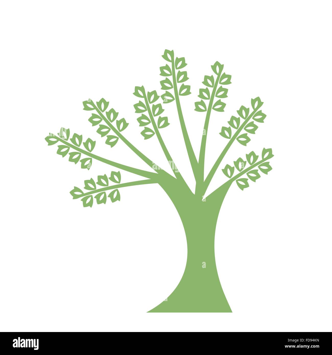 Art tree silhouette isolated Stock Vector