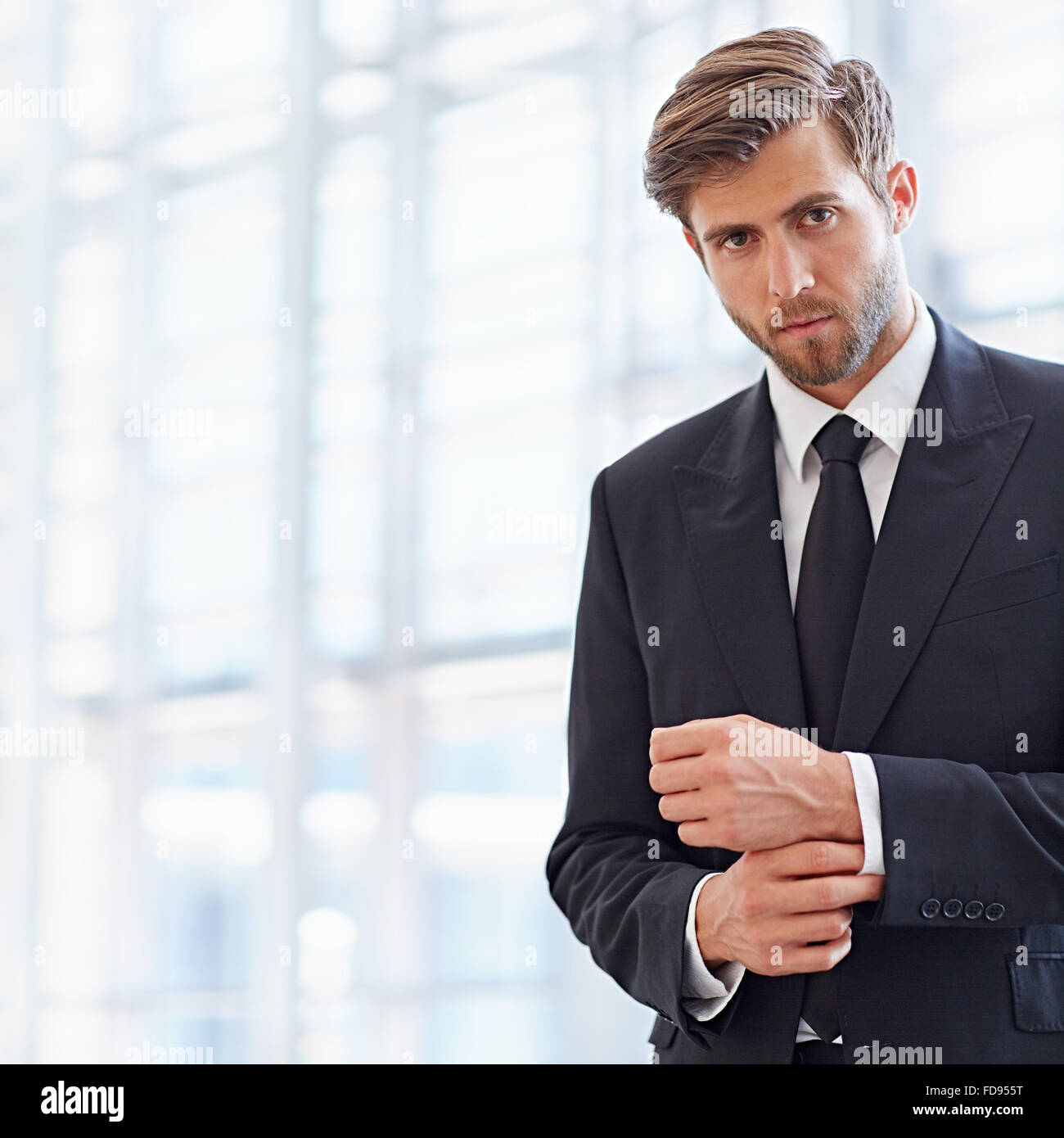 He means business Stock Photo