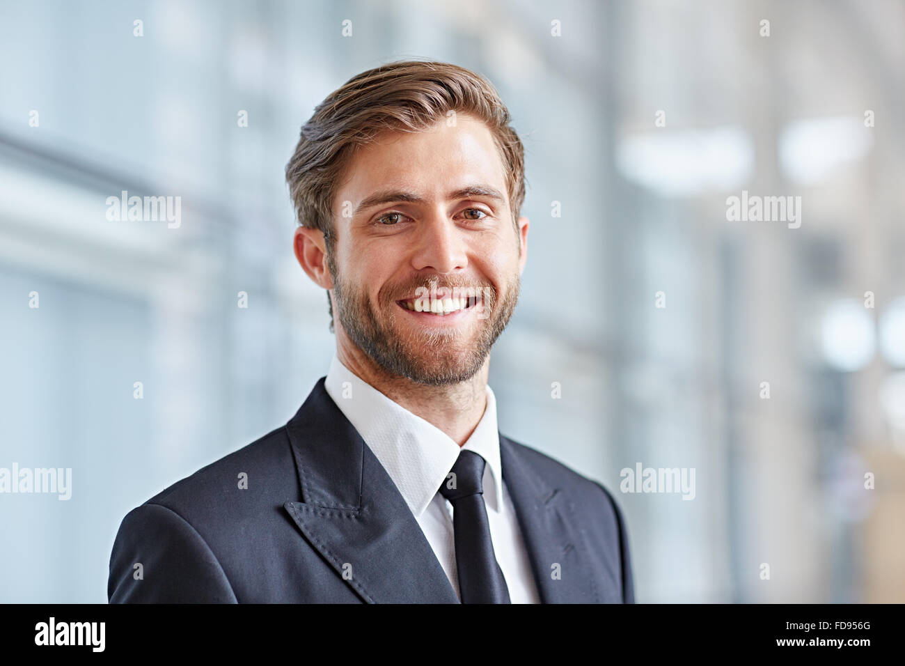 Feeling great about my corporate choices Stock Photo