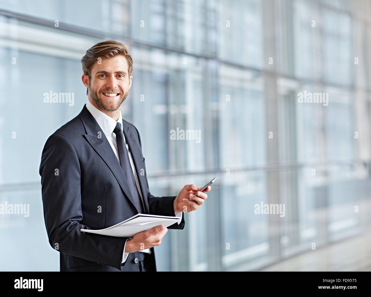 Feeling great about my corporate options Stock Photo