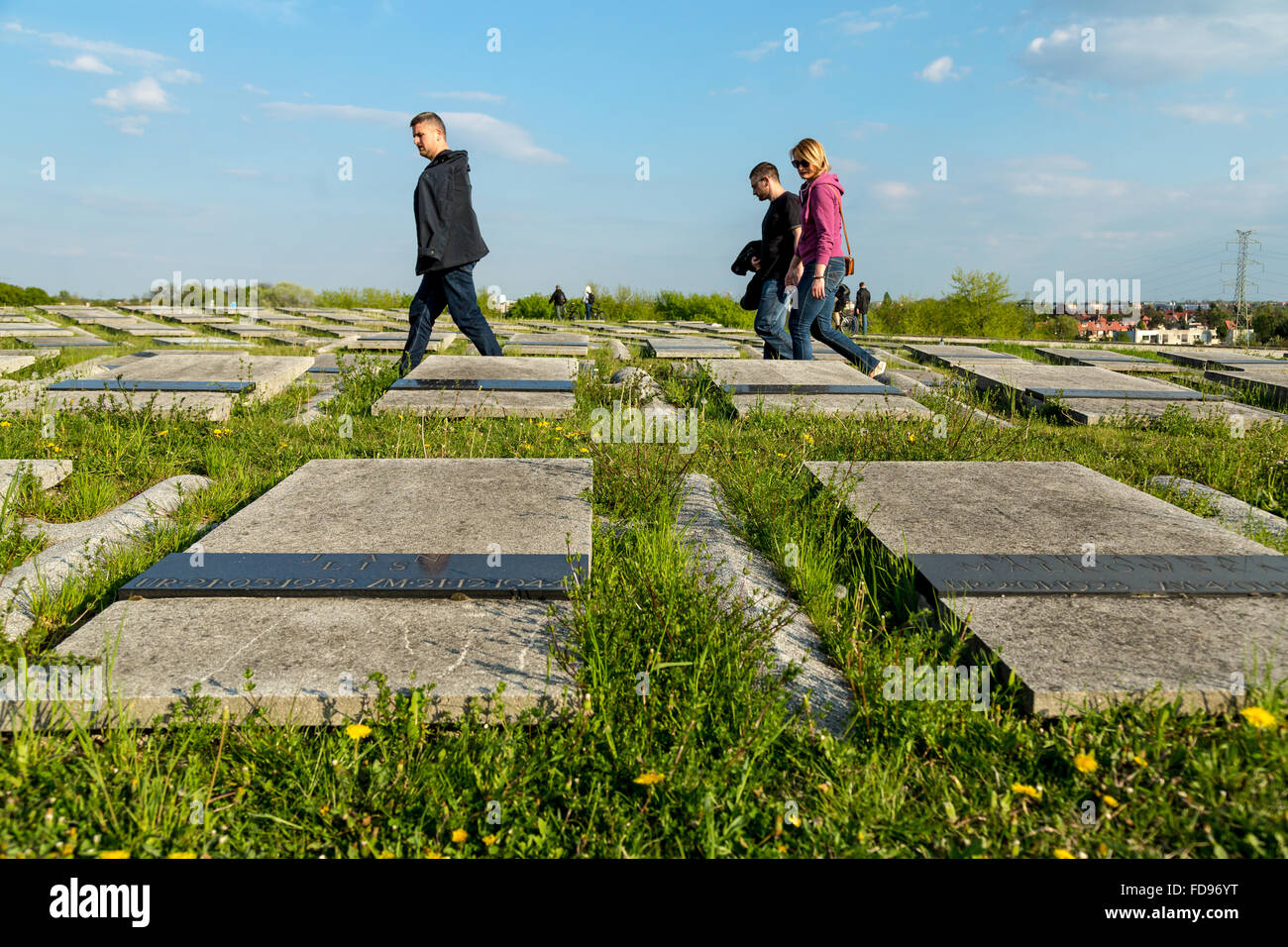 Wroclaw, Poland, Polish military cemetery with fallen of the Second World War Stock Photo