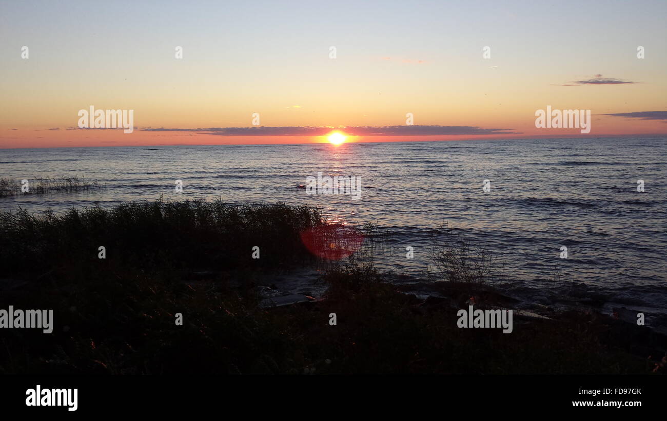 Kettle Point Sunset Stock Photo Alamy