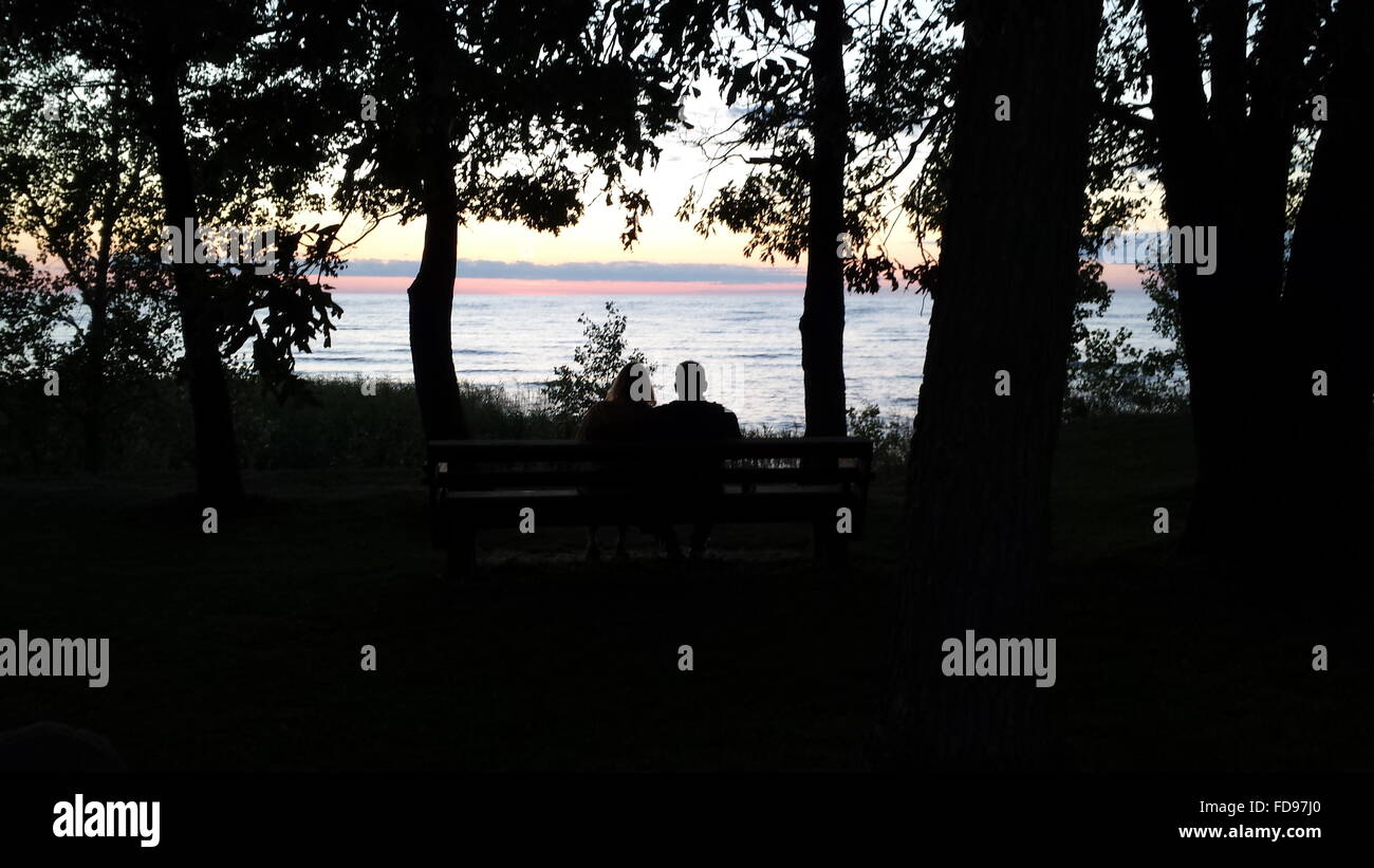 Kettle Point Sunset Stock Photo Alamy