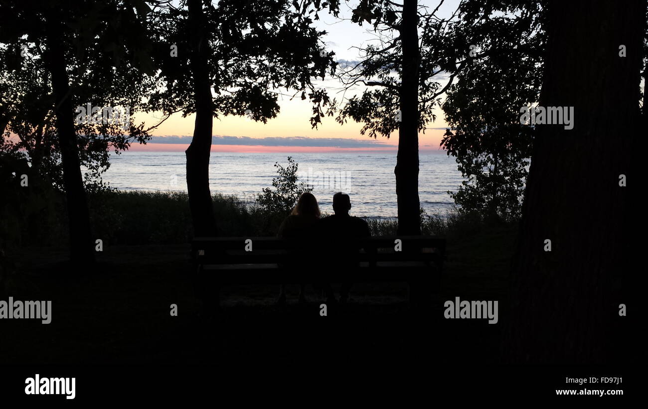 Kettle Point Sunset Stock Photo Alamy