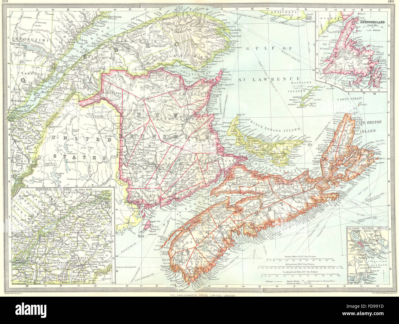 1907 Map of Halifax Nova Scotia Canada