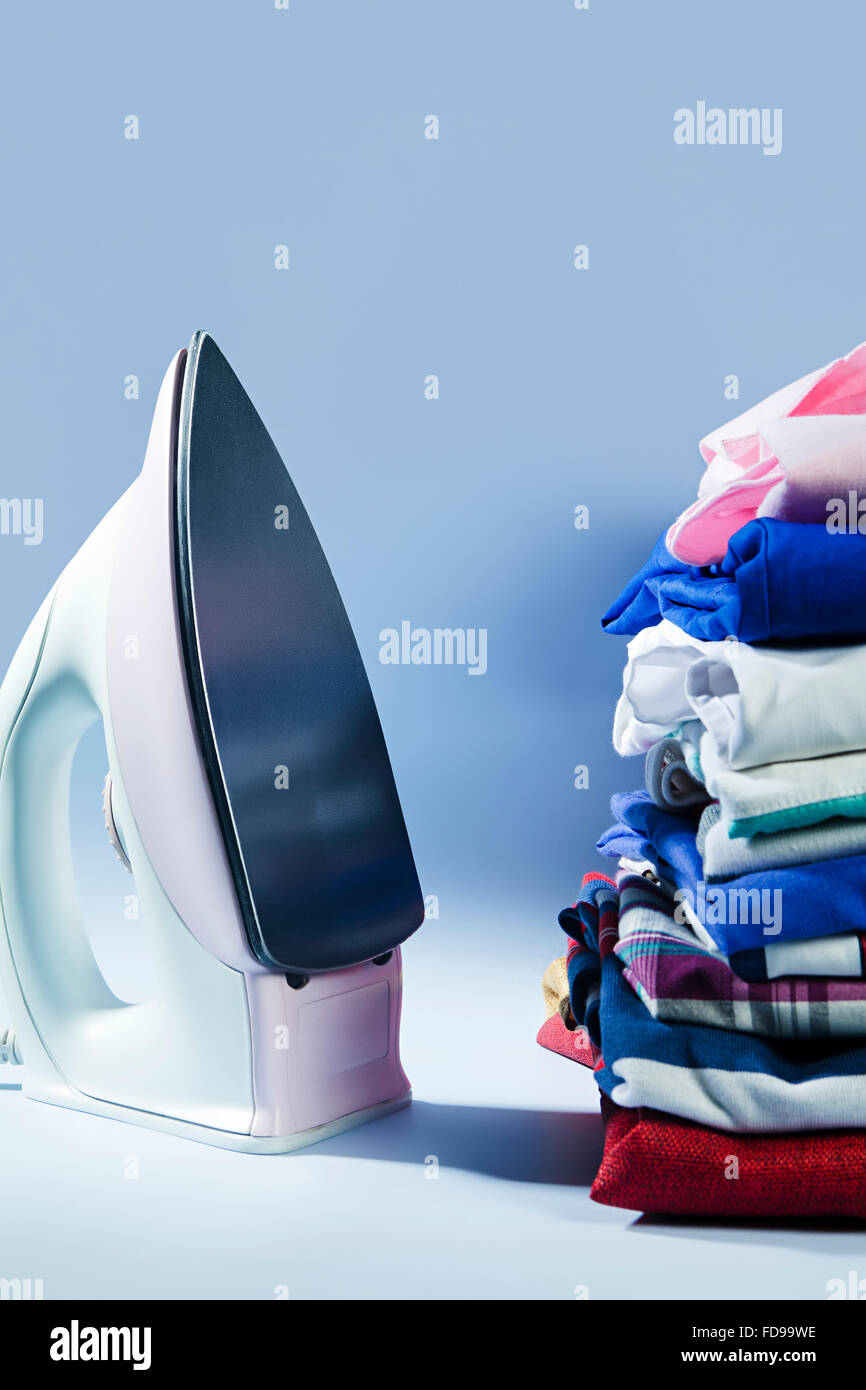 Iron Clothes Ironing Nobody Stock Photo Alamy