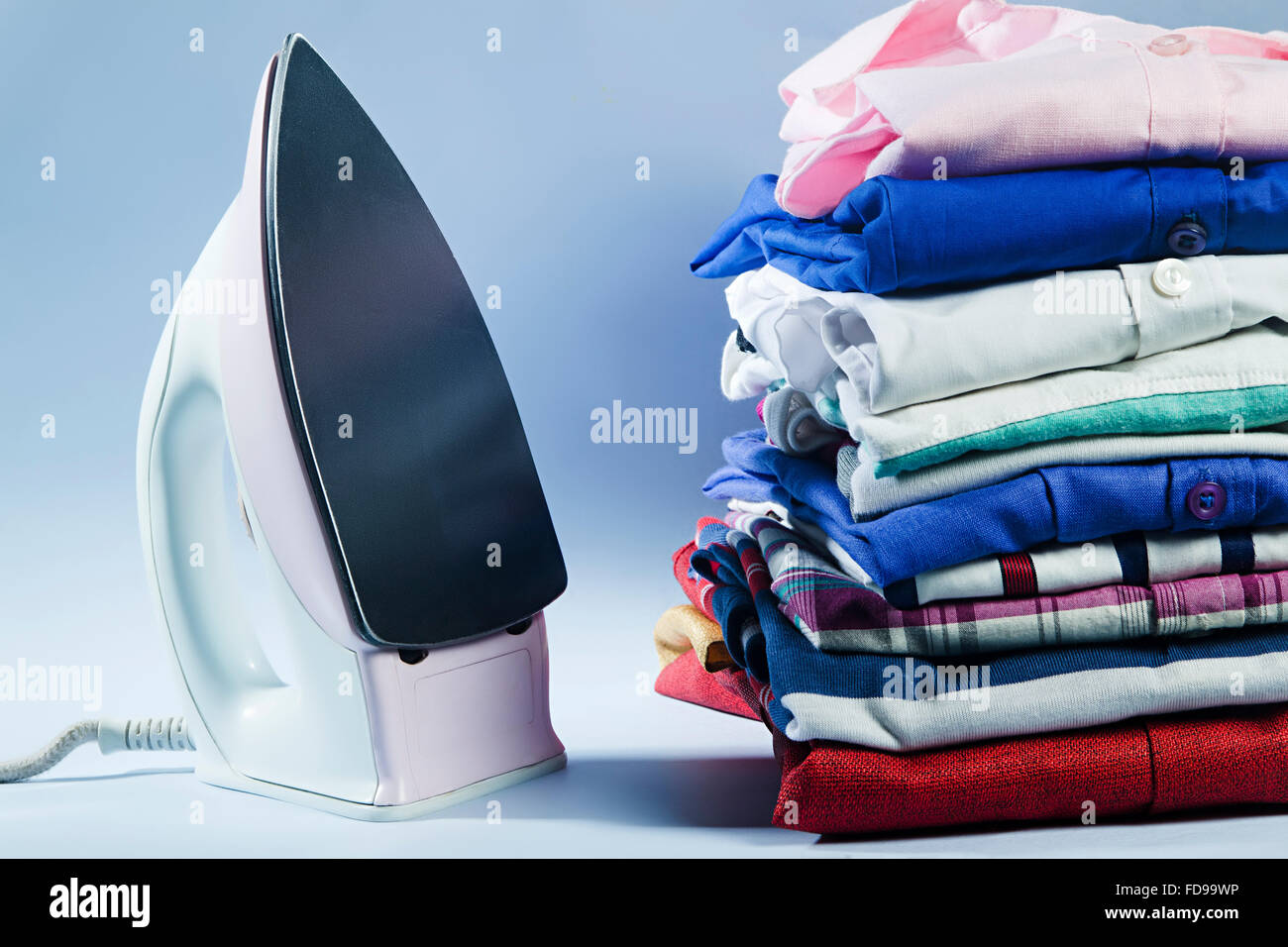 Iron Clothes Ironing Nobody Stock Photo Alamy