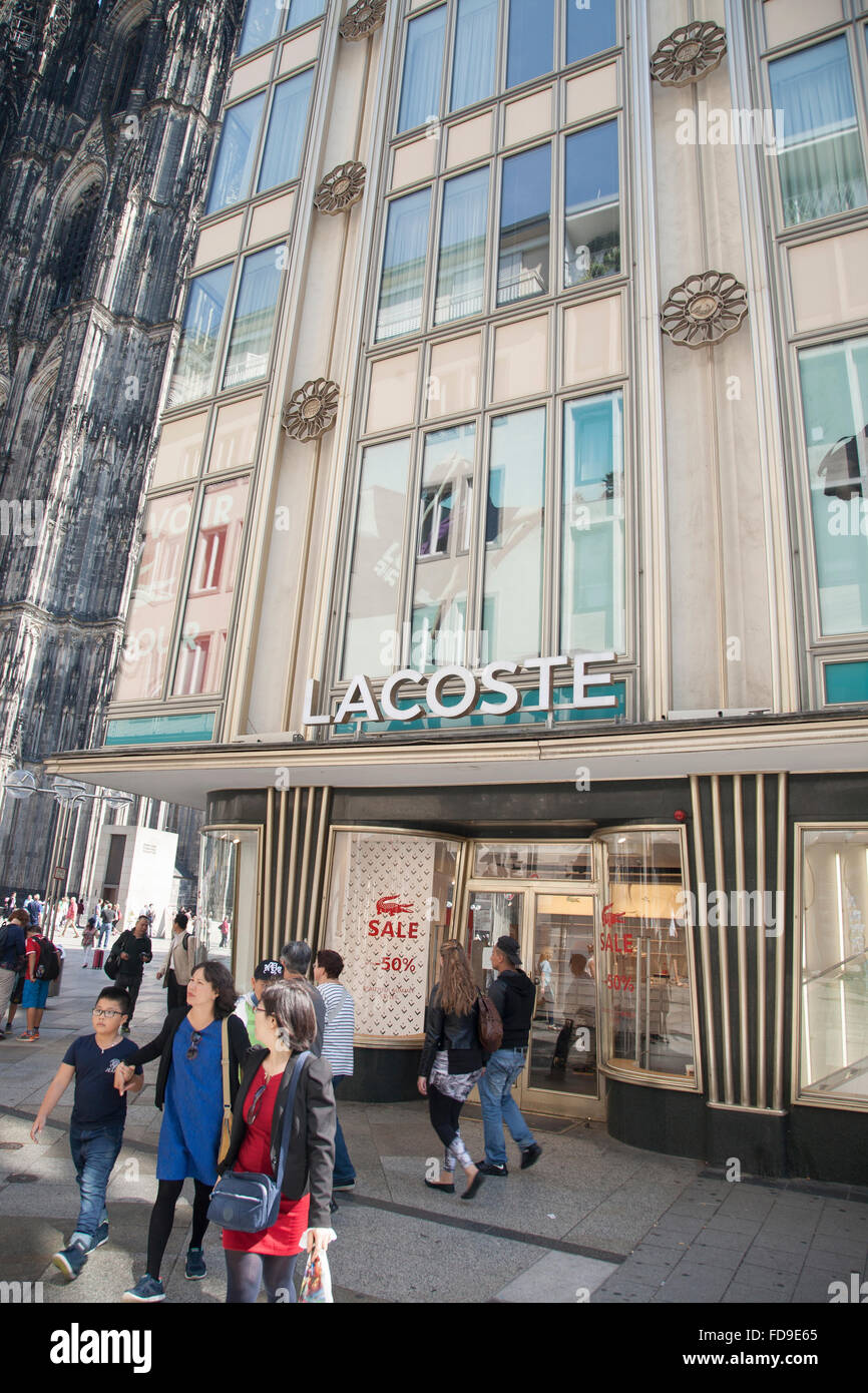 Lacoste Shop in Cologne; Germany Stock Photo