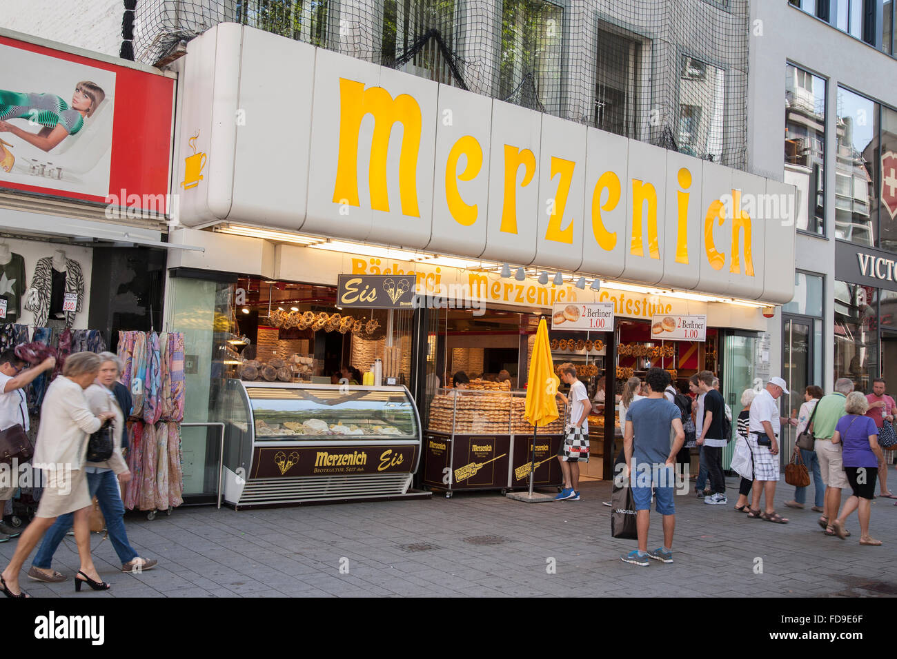 Merzenich Bakery Shop; Hohe StraBe Street Cologne; Germany Stock Photo