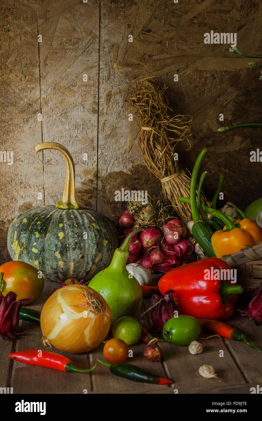 still life Vegetables, Herbs and Fruit as ingredients in cooking Stock ...