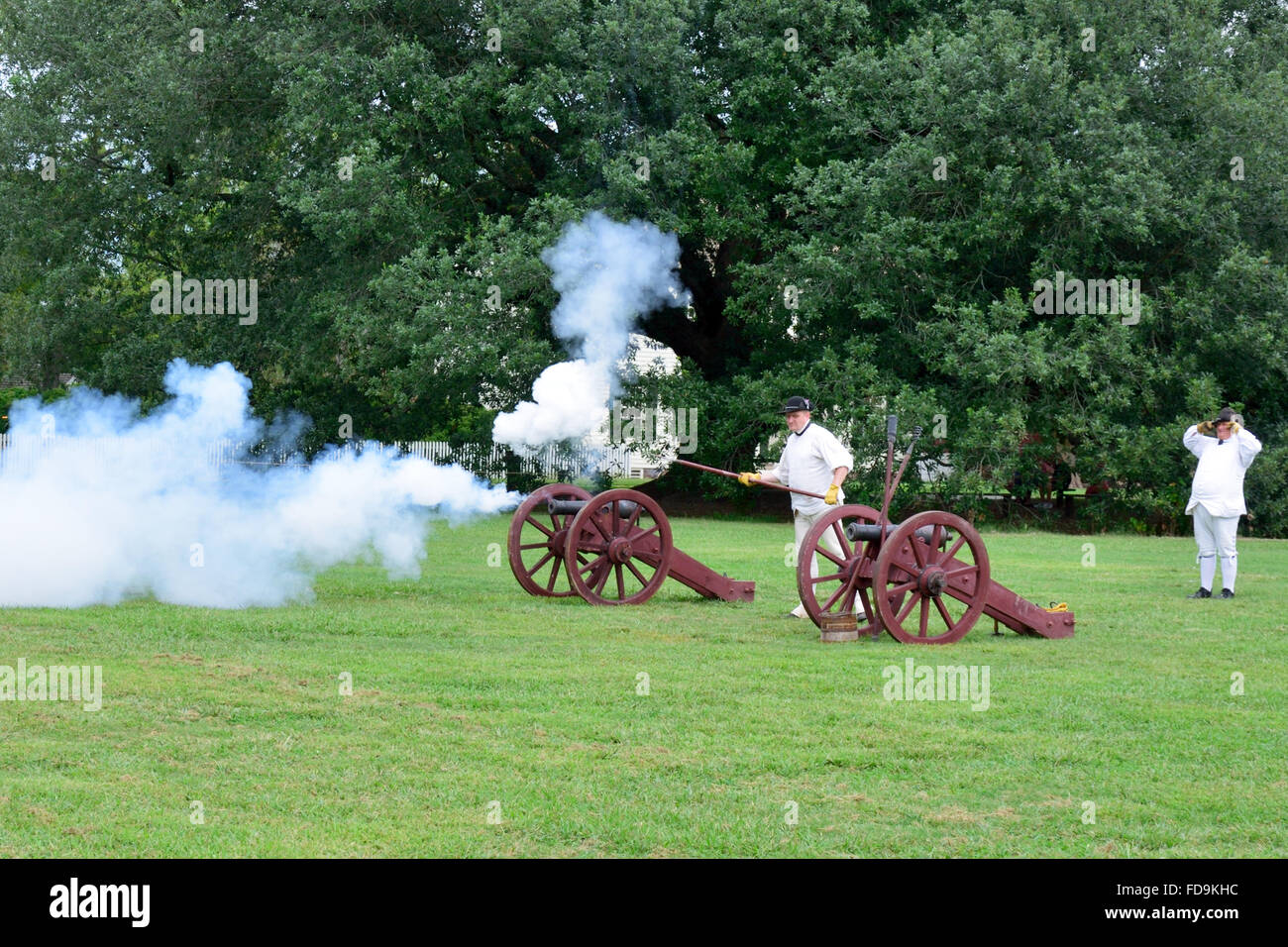 Revolutionary Artillery  re-enactment, Williamsburg Stock Photo