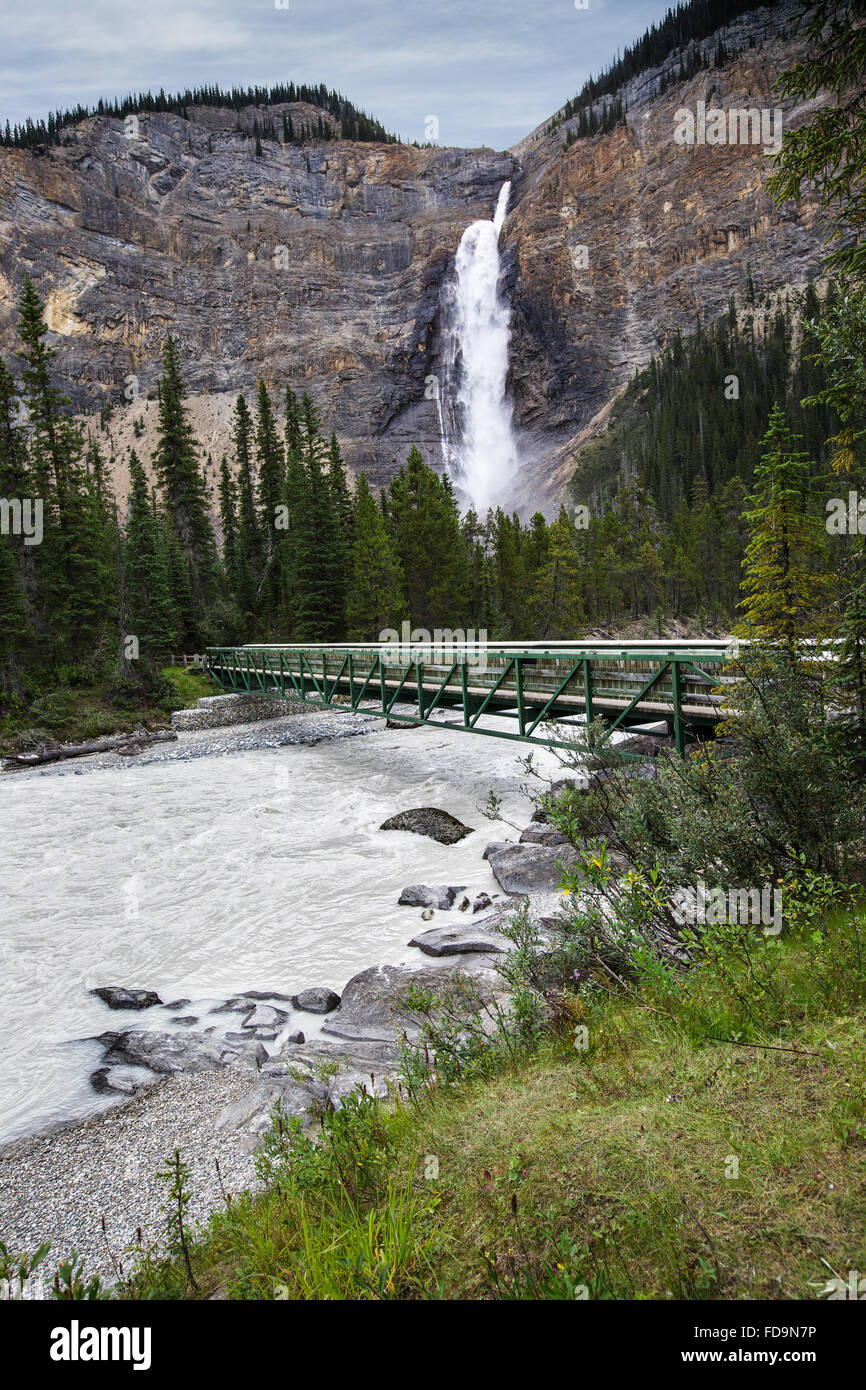 Takakkaw Falls in Yoho National Park British Columbia Canada. Stock Photo