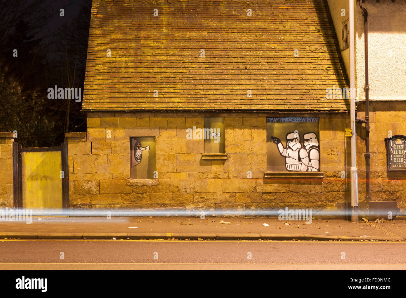 May the horse be with you, Star Wars themed graffiti on the derelict