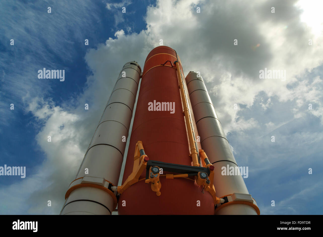 A photograph of the Space Shuttle Atlantis at the Kennedy Space Center (KSC) Visitor Complex at Cape Canaveral in Florida, USA. Stock Photo